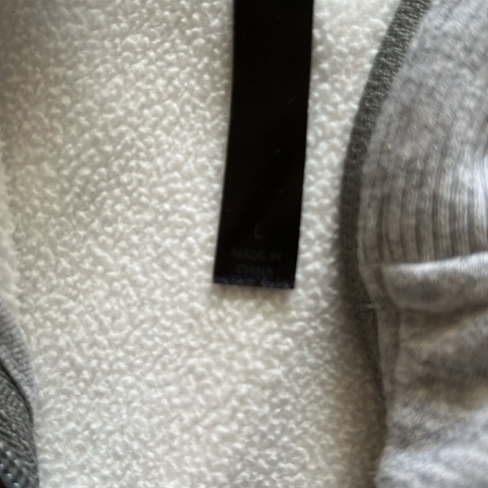 Fabletics Heathered Gray Long Sleeve Quarter Zip … - image 3